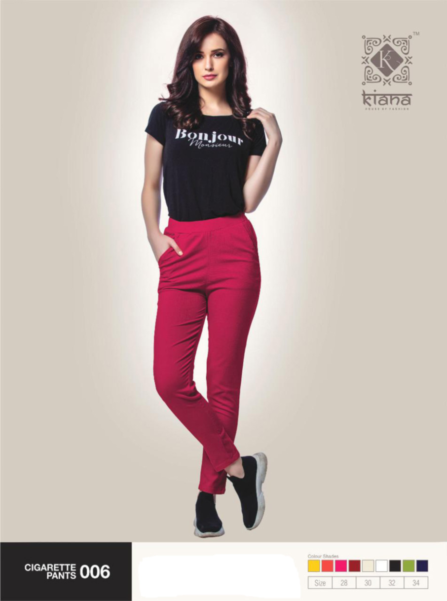 Wholesale Cotton Lycra Cigarette Pant Wholesale Cotton Lycra Cigarette Pant